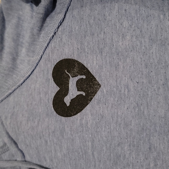 STUNNING VINTAGE VS PINK 'AMAZING' LIGHT BLUE HOODIE - Picture 6 of 14